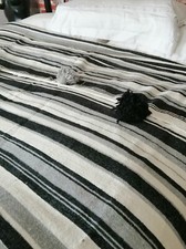 Coton marocain Pom Pom couverture/plaid