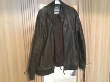  Blouson en simili cuir " Creeks " Fly Jacquet marron porté deux fois