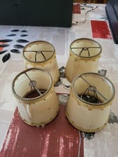 4 abat jour à pince ancien pour ampoule lustre suspension ou plafonnier 