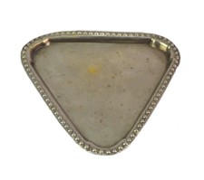 Vintage Triangulaire Forme Laiton Maison Plaque Décorative Petit Plateau Service