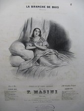 MASINI F. La Branche de Buis Chant Piano 1842