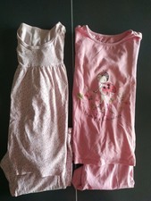 2 pyjamas fille 9-10ans Sergent Major et Vertbaudet grandes manches