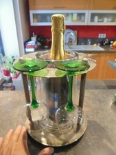 Ancien Seau à Glace à Champagne Présentoir Flûte Verre Ballon Alsace Bourgogne 
