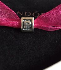 Authentic Pandora Letter P  Sterling Silver Initial Charm #790323 Bead Alphabet