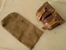 LOT PAQUETAGE COMBA CARTOUCHIERES CUIR EQUIPMENT RUSSIE WW2 REGIMEN 2GM NO CASQU