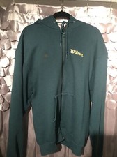 RARE VTG Wilson Sport Green, Yellow Embroidered Hoodie Jacket - Mens XL