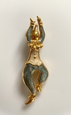 Broche clown émaillée JARDAIN Paris Vintage