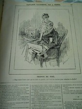 Caricature 1872 - Fantasie Propos de Noel papa disait que tu étais un pantin