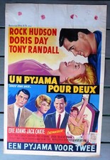 Affiche belge. UN PYJAMA POUR DEUX. Film de Delbert MANN avec Rock Hudson, 1961
