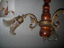  LUSTRE SUSPENSION PLAFONNIER 3 branches style ancien