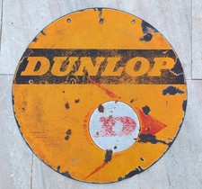 Vintage Ancien Dunlop Pneu Stock Revendeur Automobile Magasin Porcelaine Émail