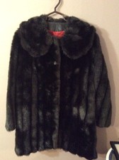 Faux Fur Sable Mink Fur Coat Chocolate Brown Union Made Medium 