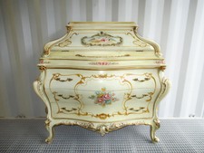 ANCIENNE GRANDE COMMODE SECRETAIRE AVEC COFFRE FORT INTÉRIEUR DE STYLE VENITIEN
