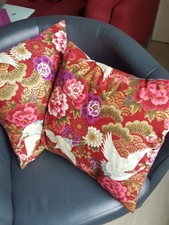 Lot de 2 Housses de coussin 40x40 cm -  FAIT MAIN - HAND MADE - Tissu japonais