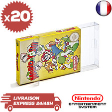 20 Boitiers Protection Crystal Box pour Jeux Nintendo NES en Boite 0,3mm Neufs