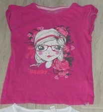6 ans : T-shirt MC rose fantaisie ORCHESTRA "Cute NERDY"