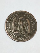 Monnaie France 10 Centimes Napoléon III Tête Laurée 1862 K (9-15)