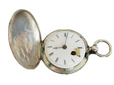 montre gousset à coq en argent 