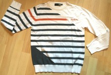 BILLABONG - Pull col rond, rayé blanc/bleu - Taille 12 ans 