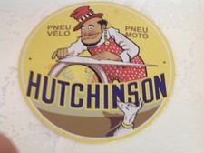 TRES RARE TOLE PNEU HUTCHINSON