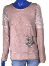 Magnifique Top Pourpre en Cuir Haut Manche Longue Fourrure Femme Occasion T U 