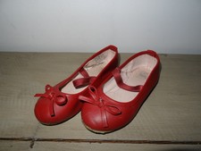 Ballerines rouge bordeaux avec noeud TEX Taille 25