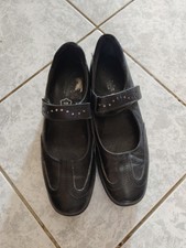 Chaussures ouvertes noire en cuir femme taille 39