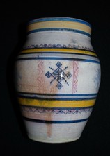 Ancien vase du Maghreb (Safi?) en terre cuite/Vintage/Artisanat marocain (?).