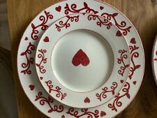 20 Pièces Service De Table Vaisselle en faïence - Couleurs beige et rouge