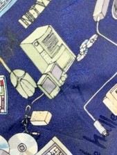 Nicole Miller Noir Gris 52 " Petit Garçons Ordinateurs Cravate Soie MSE0720A