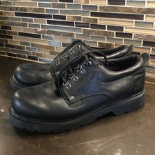 CAT safety steel toe leather work shoes wide width