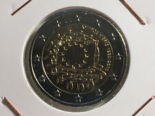 2 EURO CHYPRE 2015 30 ANS DRAPEAU EUROPEEN COMMEMORATIVE NEUVE FLAG
