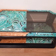 table basse malachite art déco faite main