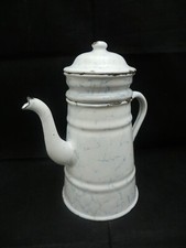 Ancienne Cafetière en Tôle Emaillée Verseuse Décor moucheté Collection Cuisine 
