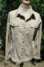 Superbe VESTE en JEAN °°° VOTRE NOM °°° T 42  BEIGE  TBE