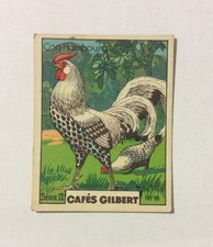 CHROMO Image CAFES GILBERT années 30 Série 2 n° 8 COQ HAMBOURG