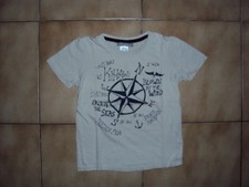 T-shirt MC beige pour garçon en 8 ans en TBE