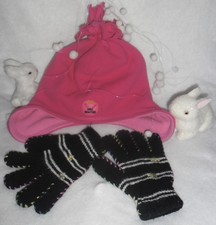 chapka,bonnet polaire ORCHESTRA + gants magic enfant fille 8/10 ans