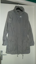 TRENCH A CAPUCHE INTEGREE  " H&M " GRIS CLAIR  TAILLE 34/36  TBE!!!