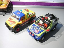 LOT D6 PLAYMOBIL 2 VOITURE CAMION PICK UP 4X4 RALLYE PARIS DAKAR