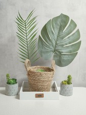 Panier Artisanal Fait Main En Osier Pour Décoration , Corbeille Ou Cache Pot