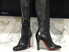 Christian Louboutin Black Vintage Boots Sz 37.5-Cut Out Boots- SEXY!
