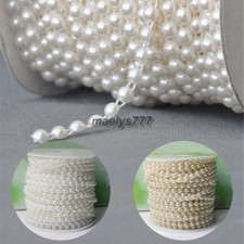 Ruban galon demi perle 6mm dot plat Scrapbooking  décoration  fête bijoux."1m"
