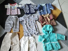 Lot vêtements bébé garçon 6-12 mois, salopettes blouson ... tbe !!!!!