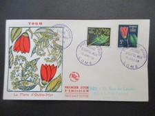 TOGO enveloppe oblitérée 1er jour FLORE D'OUTRE MER en 1959 lot GL229