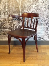 ANCIEN FAUTEUIL BOIS COURBé-DESIGN 1950-60-50 DLG BAUMANN-THONET