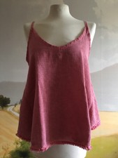 Haut débardeur MADE IN ITALY rouge rosé taille 38 en TBE.