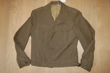 Awesome! VTG 1944 WWII ARMY MILITARY WOOL GABARDINE FIELD JACKET SZ 36R w/ name