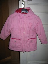 Manteau fille doublé polaire + capuche - 3 ans