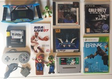 Lot  de Jeux Super Nintendo,  Sega Megadrive, LCD, Pc Engine NEC, PS1, Xbox, ps3